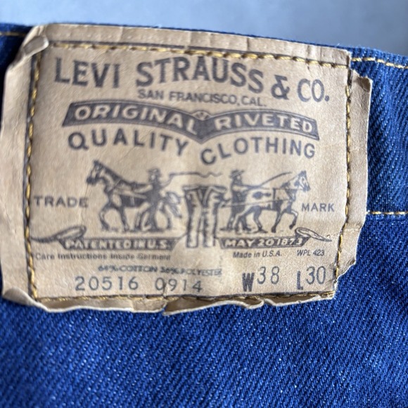 Levi's Vintage Orange Tab Jeans Mens 36x30 Boot Cut Blue Denim Cotton Blend USA - Picture 9 of 9